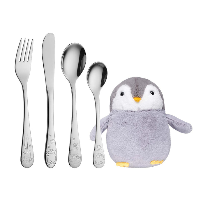 Hnífaparasett, bangsi fylgir, mörgæs