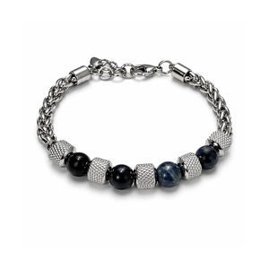 Norr & Sons Viggo herraarmband með bláum Onyx #311