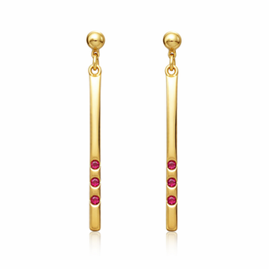 14kt Gold Earrings with Ruby