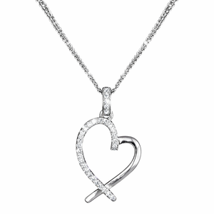NORDAHL Heart silver necklace with zirconia ●080900