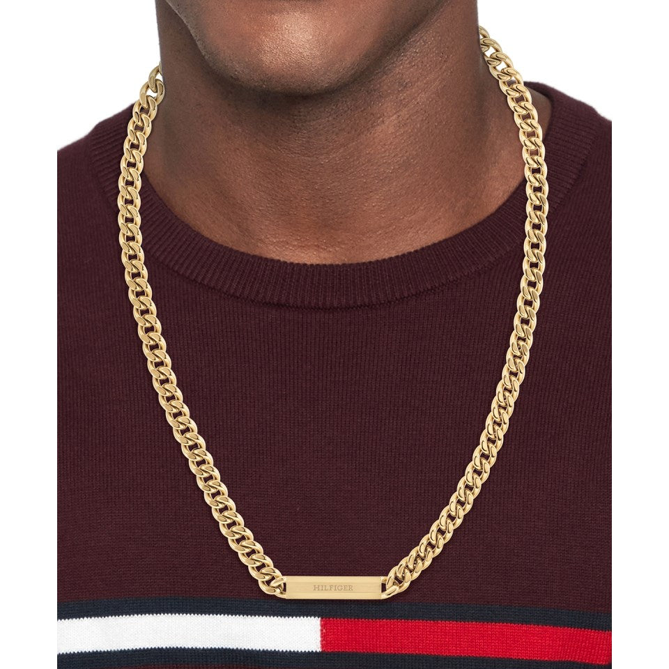 TOMMY HILFIGER Clash gyllt hálskeðja