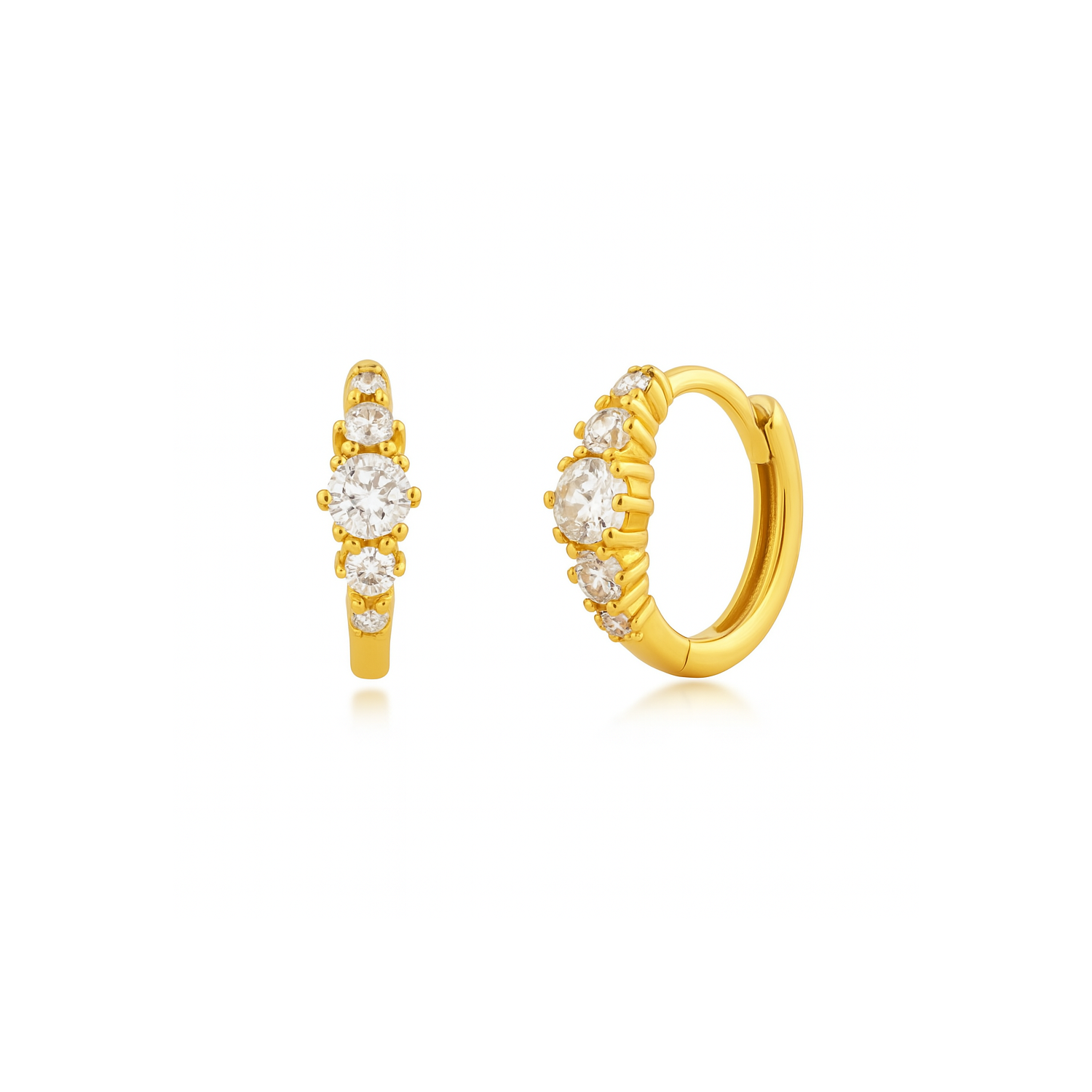 ASTORÍA Lorelei gylltir silfureyrnalokkar með zirkonia