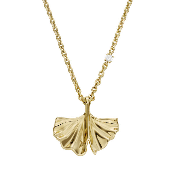 ARMANI Gingko Leaf gyllt hálsmen EGS3258