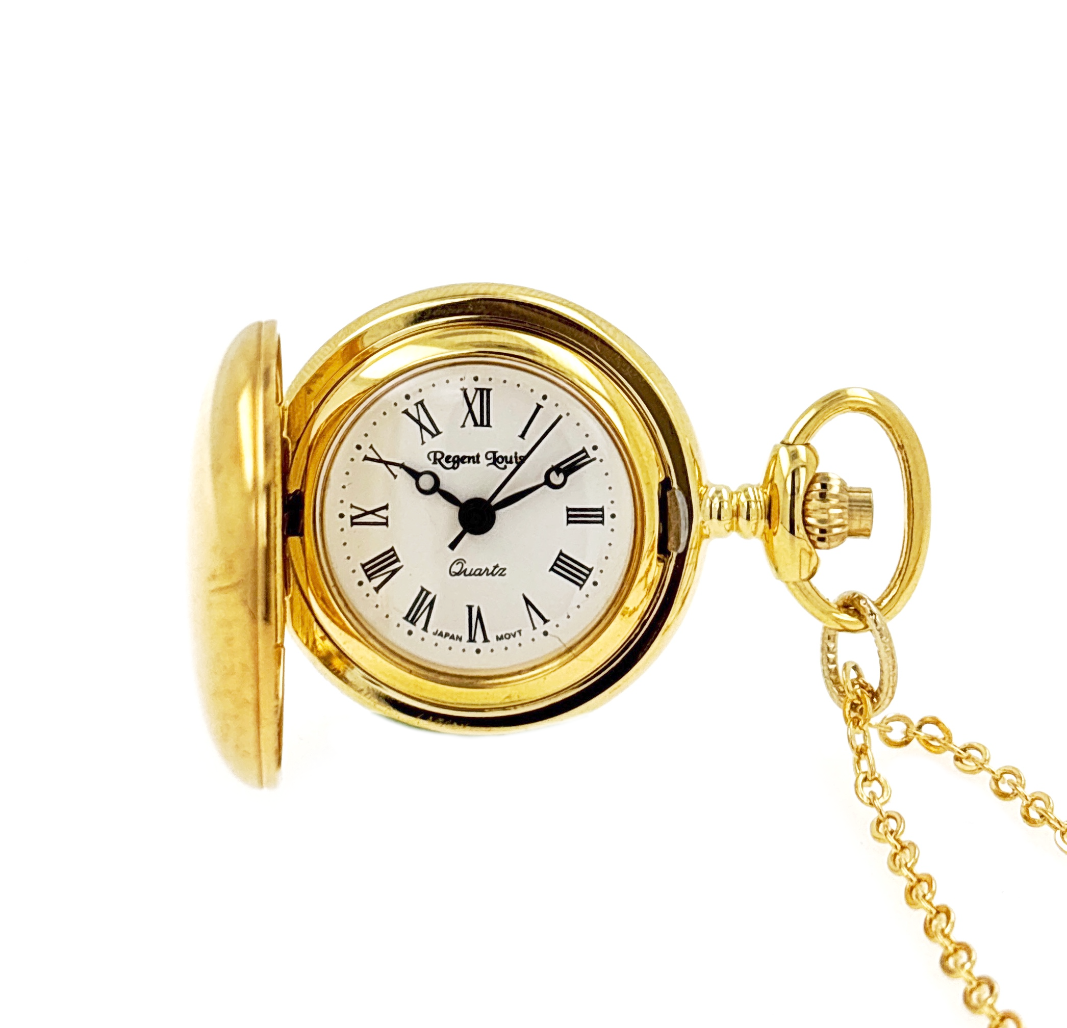 REGENT LOUIS Gyllt hálsúr með rómverskum tölum