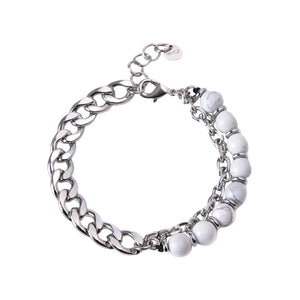 Norr & Sons Arvid herraarmband með Howlite #317