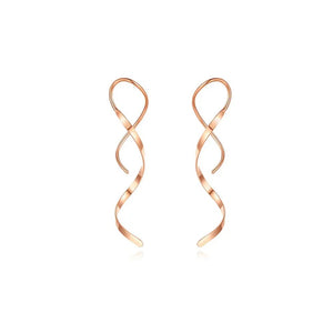 MIRA Spiral rose gold-plated earrings