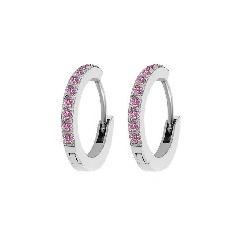 MIRA Colors eyrnalokkar með zirkonia | 12 litir