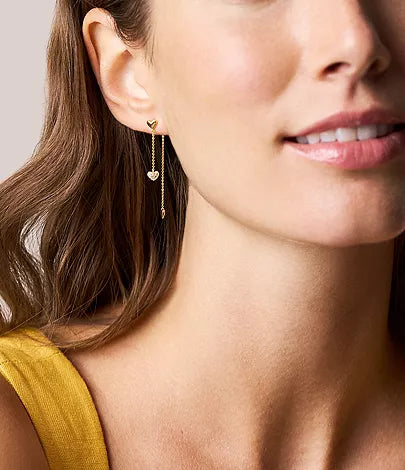 FOSSIL Sutton Heartebeat gylltir eyrnalokkar