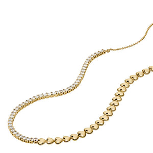 FOSSIL Sutton Love-All Gold-Tone Necklace JA7302