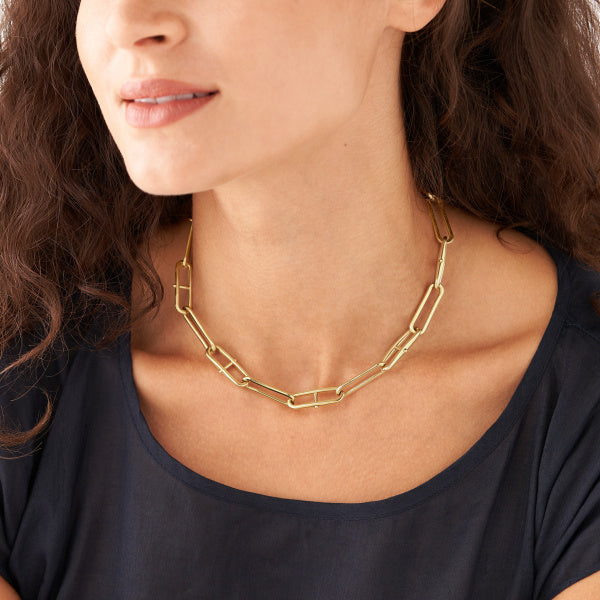 FOSSIL Heritage Chain gyllt hálsmen JF04102