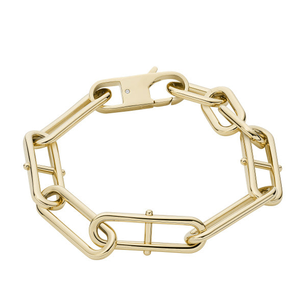 FOSSIL Heritage Chain gyllt armband JF03765