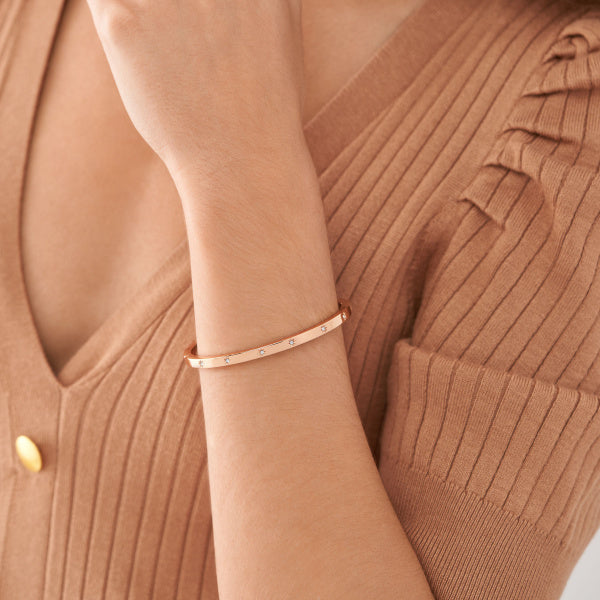 FOSSIL Sadie Shine Bright rósagyllt armband JF04394