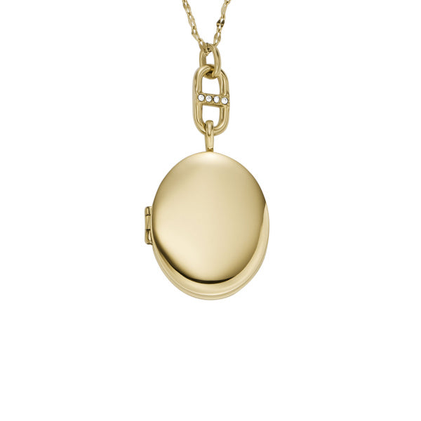 FOSSIL Locket Collection gyllt hálsmen JF04426