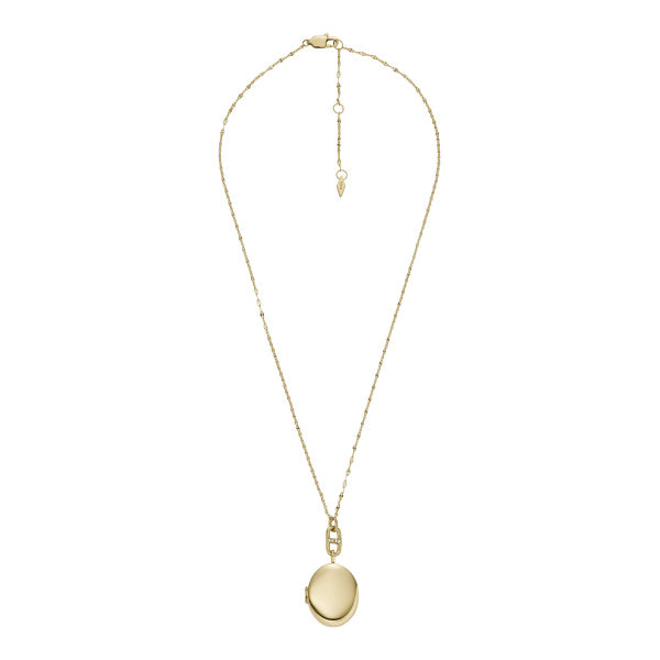 FOSSIL Locket Collection gyllt hálsmen JF04426