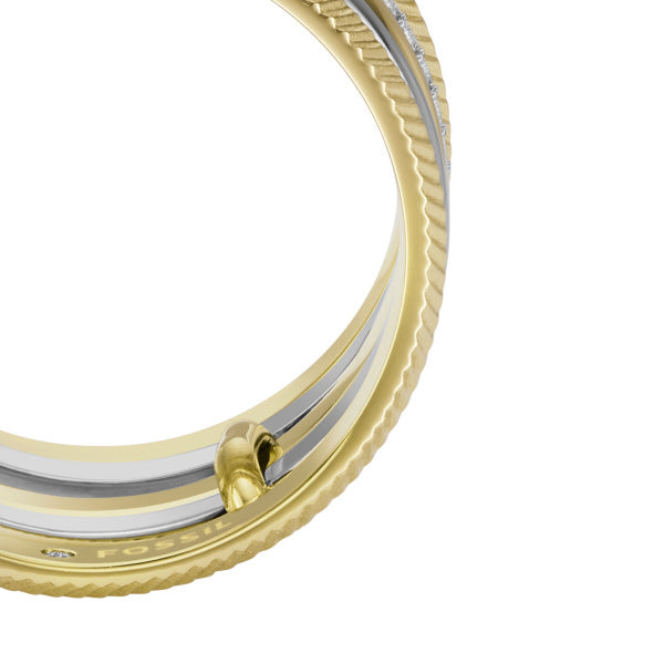 FOSSIL Harlow Stacked Up hringur með zirkonia JF04592