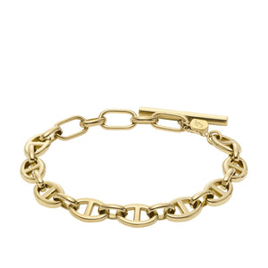 FOSSIL Heritage D-Link Chain gold-plated bracelet JF04759