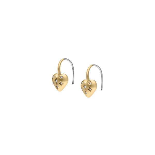 FOSSIL Sadie All My Love gold-tone earrings JF04833
