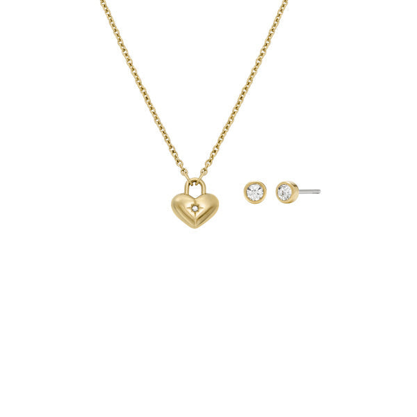 FOSSIL Combo gjafasett með zirkonia