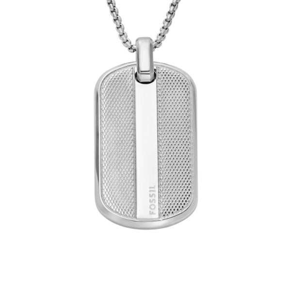 FOSSIL Machine Knurled Texture Dog Tag JF04882
