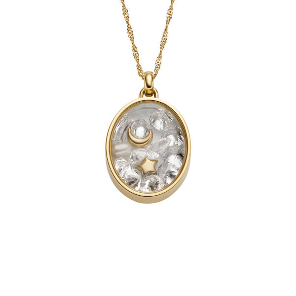 FOSSIL Sutton Shaky Glitz gyllt hálsmen JF04893