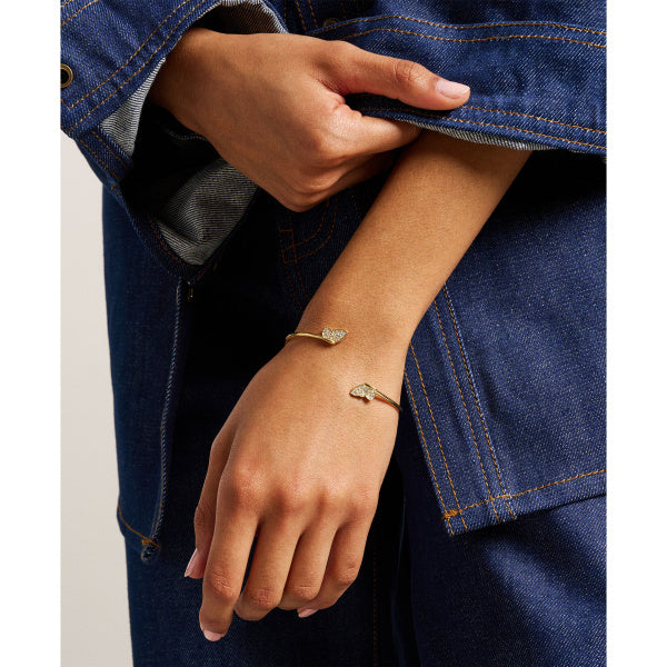 FOSSIL Sutton Pave Butterfly gyllt spangararmband