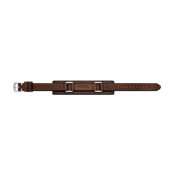 FOSSIL Machine Leathers Strap brúnt herraarmband JF04941