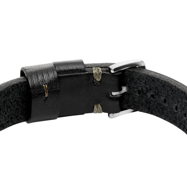 FOSSIL Machine Leather Strap black men's bracelet JF04946