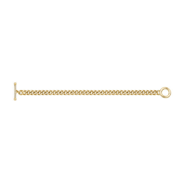 FOSSIL Carlie T-Bar Pave gold-plated bracelet JF04957