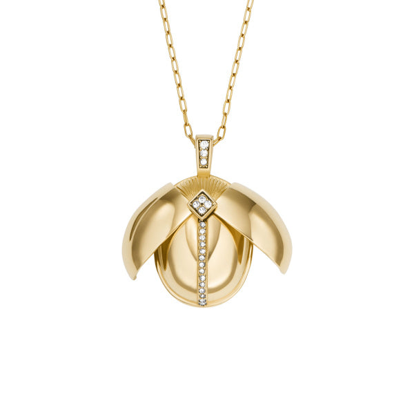 FOSSIL Sutton Scarab gyllt hálsmen JF04962