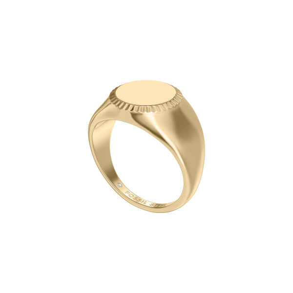 FOSSIL Ellis Signet Engravables gylltur hringur JF04981