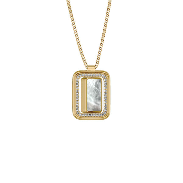 FOSSIL Glitz Mother Of Pearl gyllt hálsmen JF04996