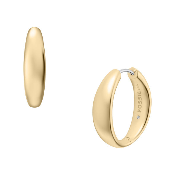 FOSSIL Ellis Domed Collection gold-plated earrings JF05002