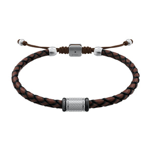 FOSSIL Machine Rondelles brúnt herraarmband JF05009