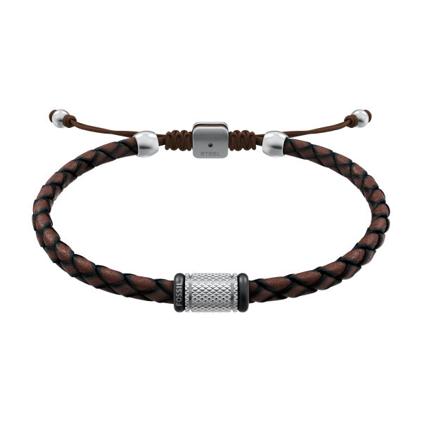FOSSIL Machine Rondelles brown men's bracelet JF05009