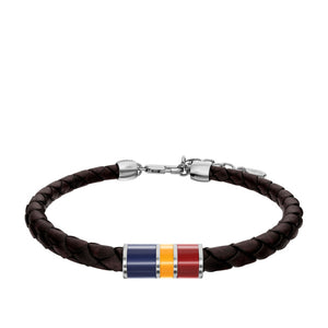 FOSSIL Everett Enamel brown men's bracelet JF05023