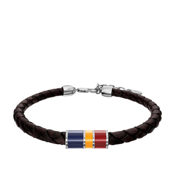 FOSSIL Everett Enamel brown men's bracelet JF05023