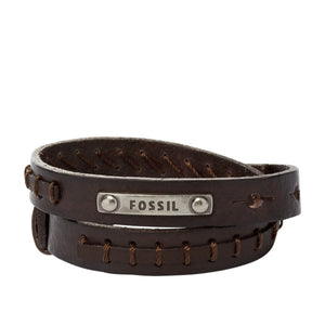 FOSSIL Bronson Double brúnt herraarmband JF87354