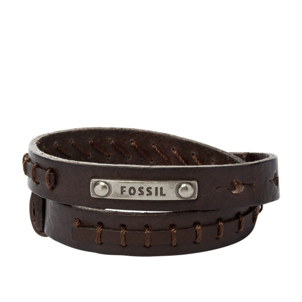 FOSSIL Bronson Double brown men's bracelet JF87354