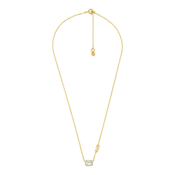 MICHAEL KORS gjafasett, gyllt hálsmen og eyrnalokkar með zirkonia