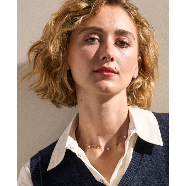 SKAGEN Agnethe Pearl gyllt hálsmen