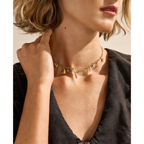 SKAGEN Moderne Ikon gyllt hálsmen