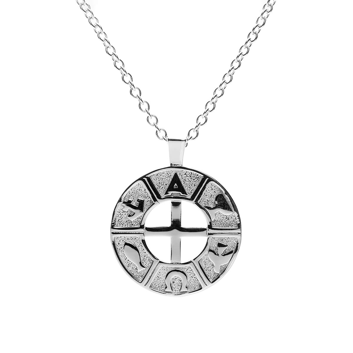VERA DESIGN Infinity Serenity Silfurhálsmen með æðruleysisbæn