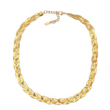 MIRA Braid gold-plated necklace