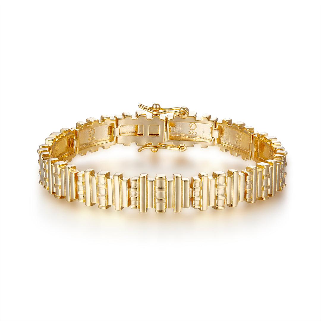 VERA DESIGN Stuðlaberg Tiny gyllt silfurarmband