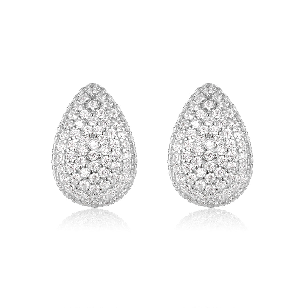 VERA DESIGN Tár Divine Stud silfureyrnalokkar með zirkonia