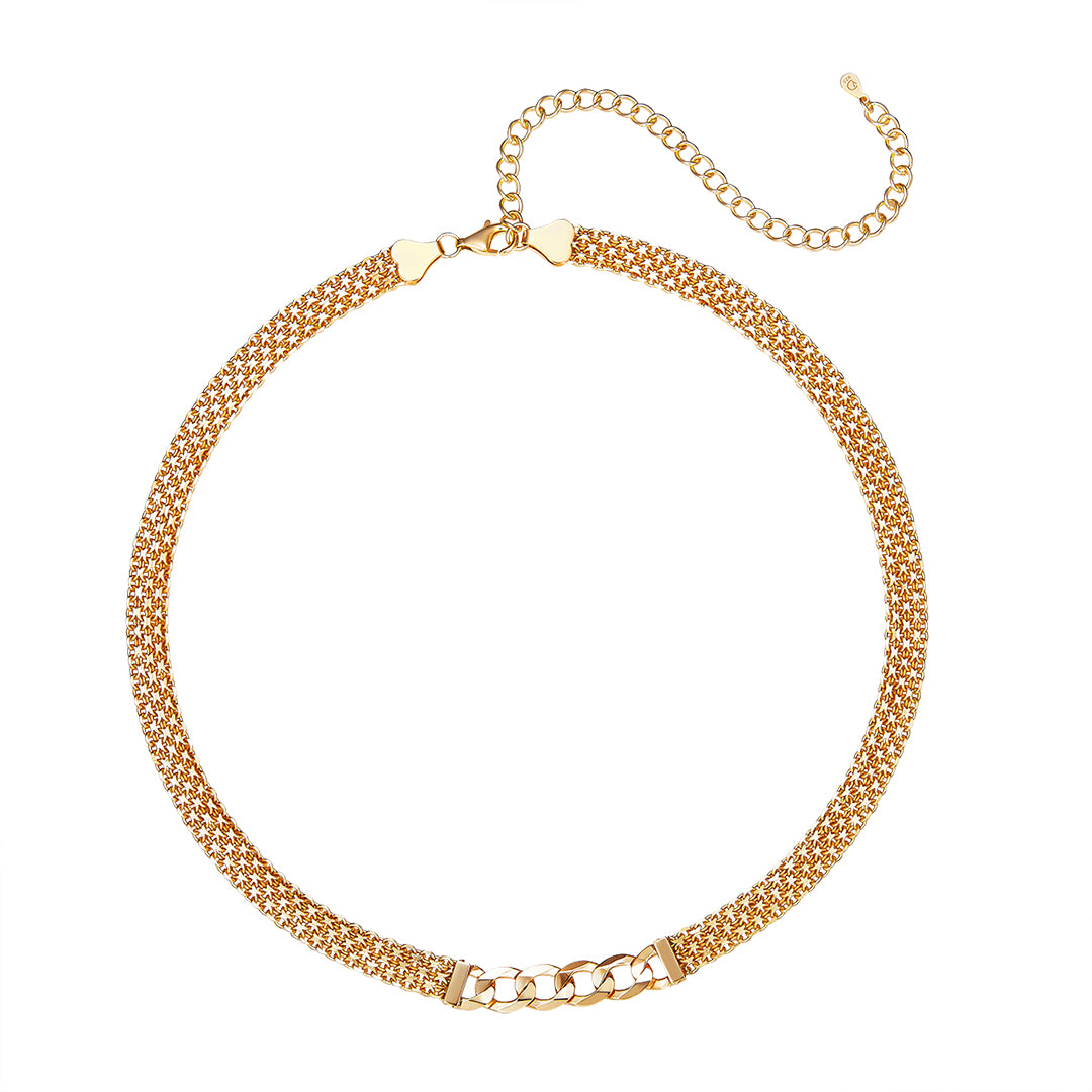 VERA DESIGN Mother Chain gyllt silfurhálsmen