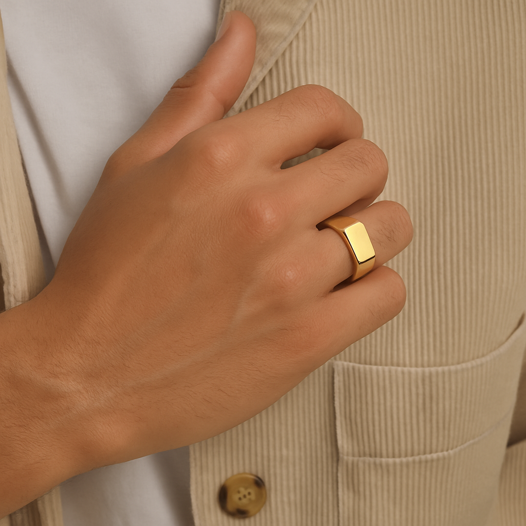 MIRA Wilder gylltur herrahringur