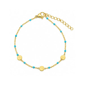 ASTORÍA Ella gold-plated bracelet with turquoise stones