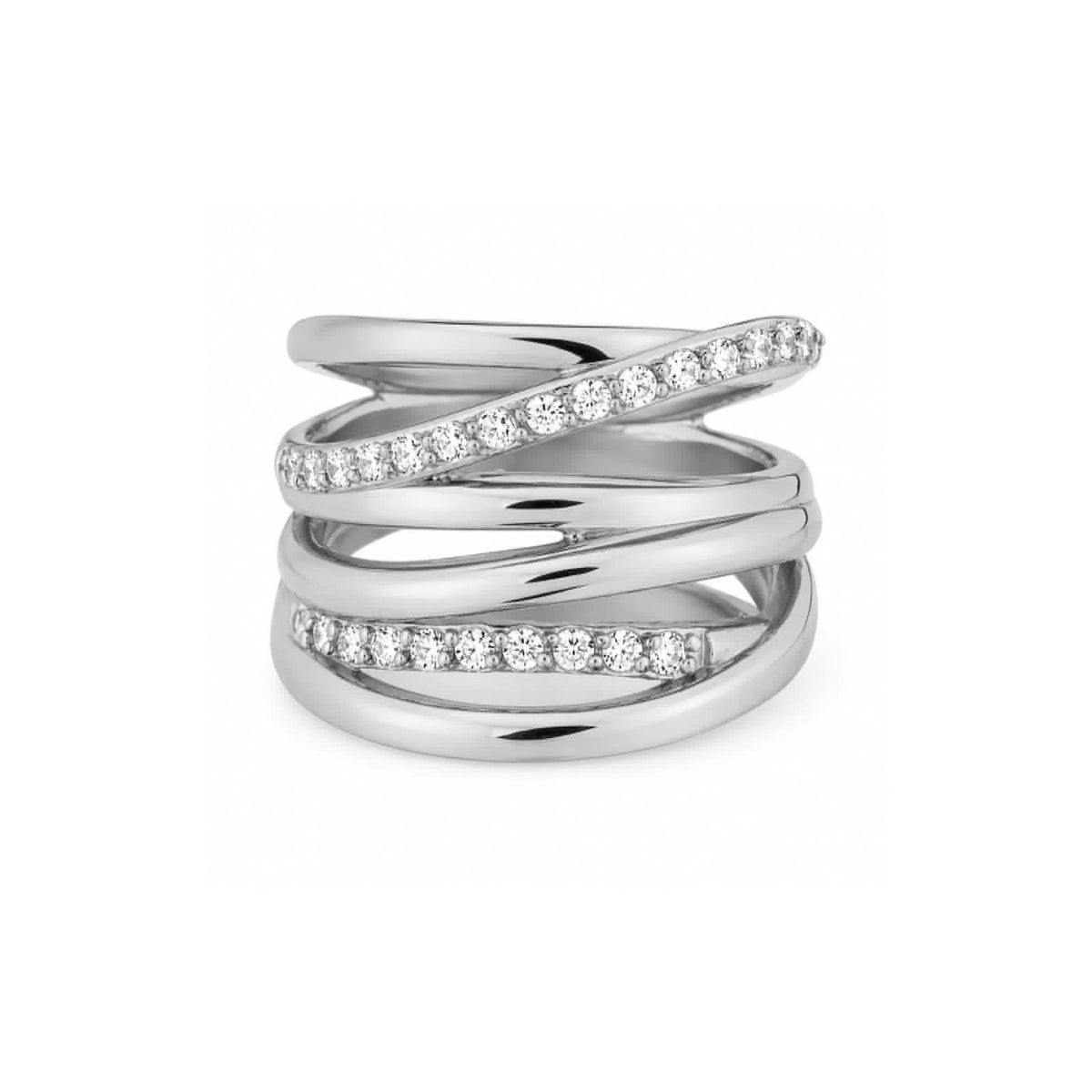 ASTORÍA Angela gold-plated ring with zirconia
