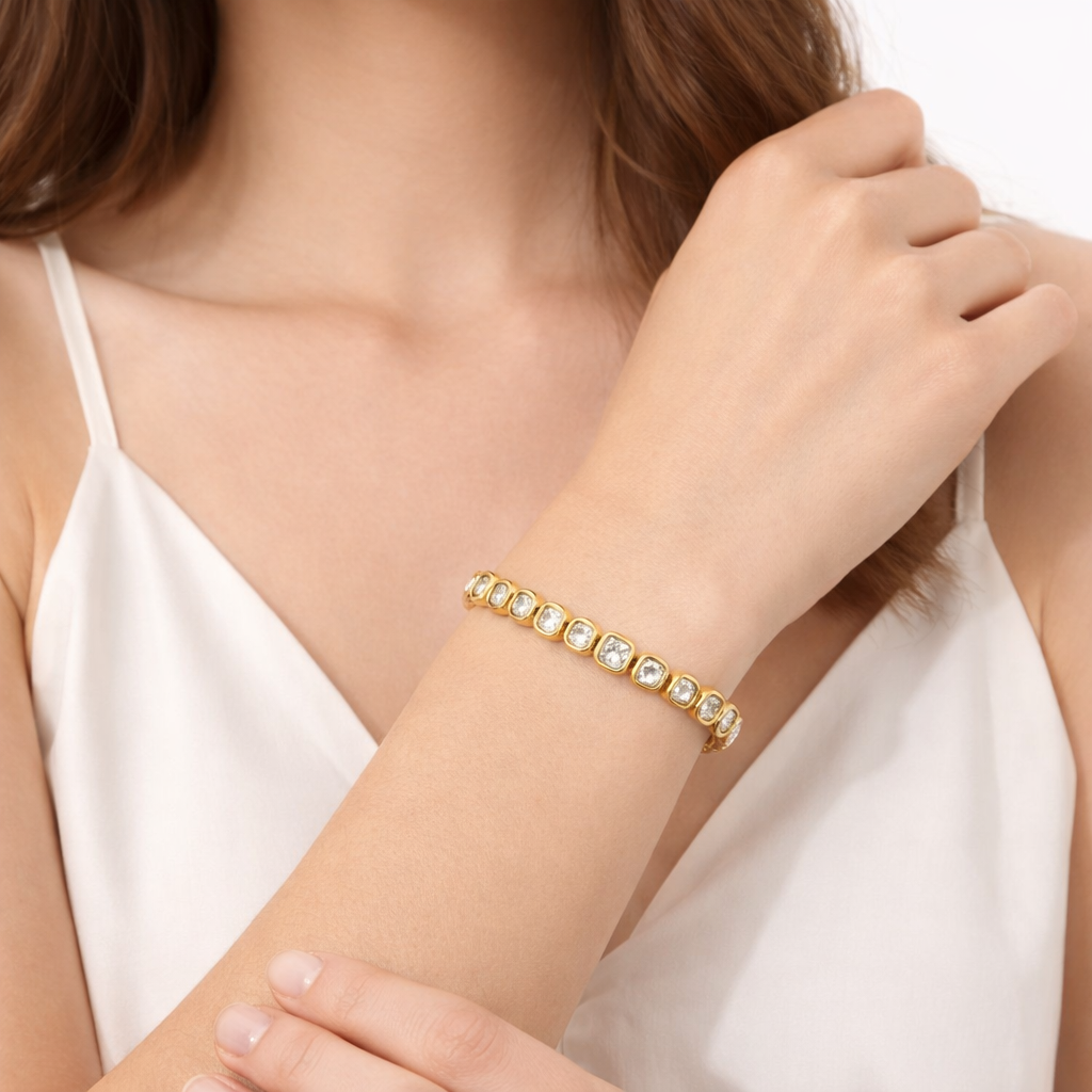 ASTORÍA Cleopatra gyllt armband með zirkonia